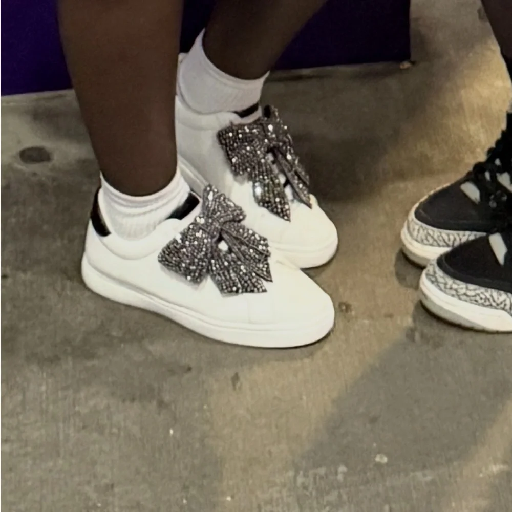 INC International Concepts Women's White Sneakers with Black Accents - Picture 7 of 7